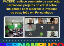 Seminário da FACEPE, realizado a partir de edital sobre Prevenção e Mitigação de Incidentes com Tubarões e Invasões do Peixe-leão, apresenta primeiros resultados de pesquisa.