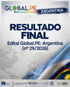 Facepe divulga resultado final do edital Global.PE: Argentina (n&ordm; 29/2026)